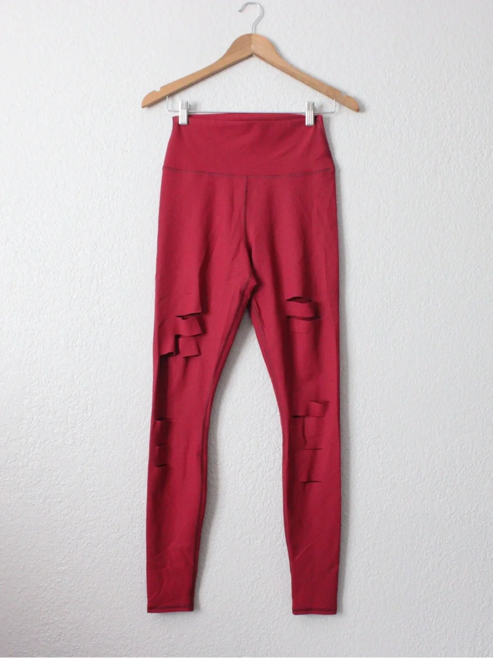 ALO Yoga High Waisted Ripped Warrior Leggings